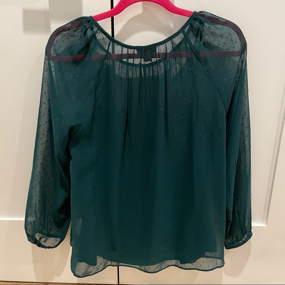 J Crew Point Sur popover in pin dot chiffon - Picture 2 of 4